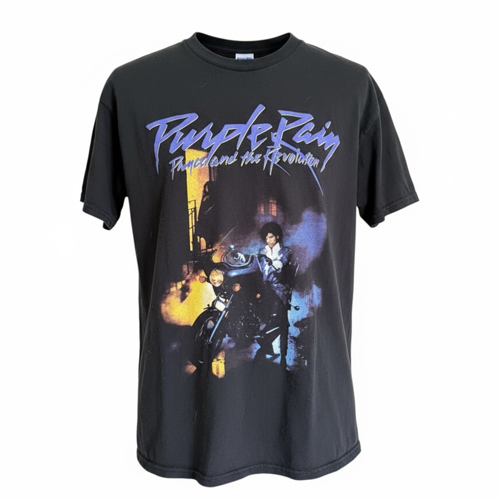 Prince Black Tee with Purple Graphic